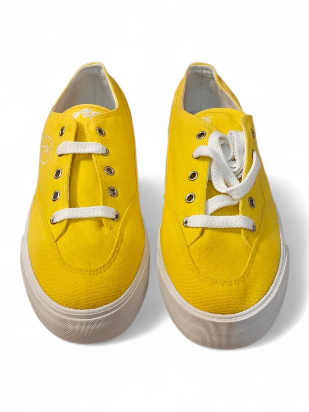 Women's Yellow Canvas Sneakers with White Laces